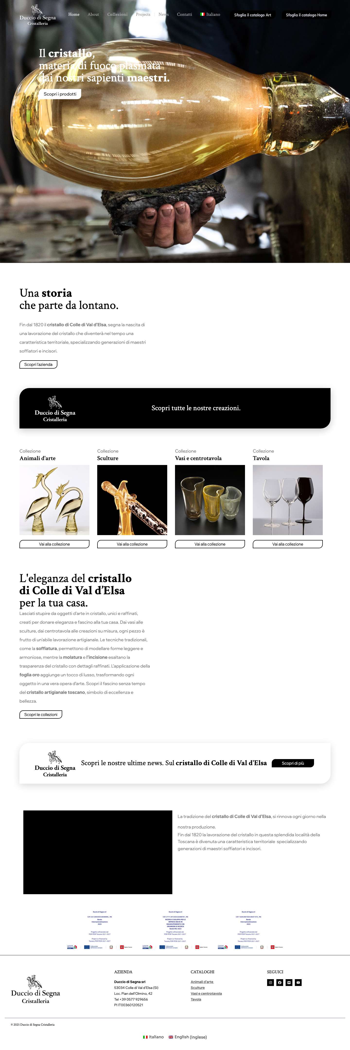 Duccio di Segna – Cristalleria italiana - Full Screenshot