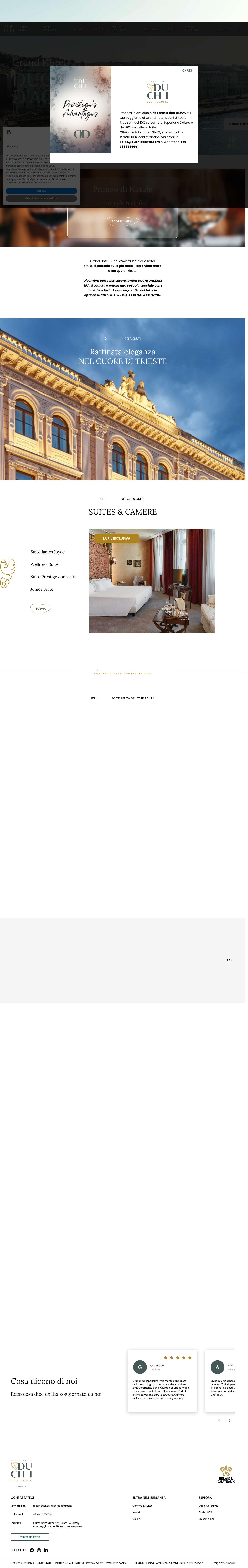 Grand Hotel Duchi d’Aosta, 5 stelle, Trieste - Grand Hotel Duchi d'Aosta - Full Screenshot