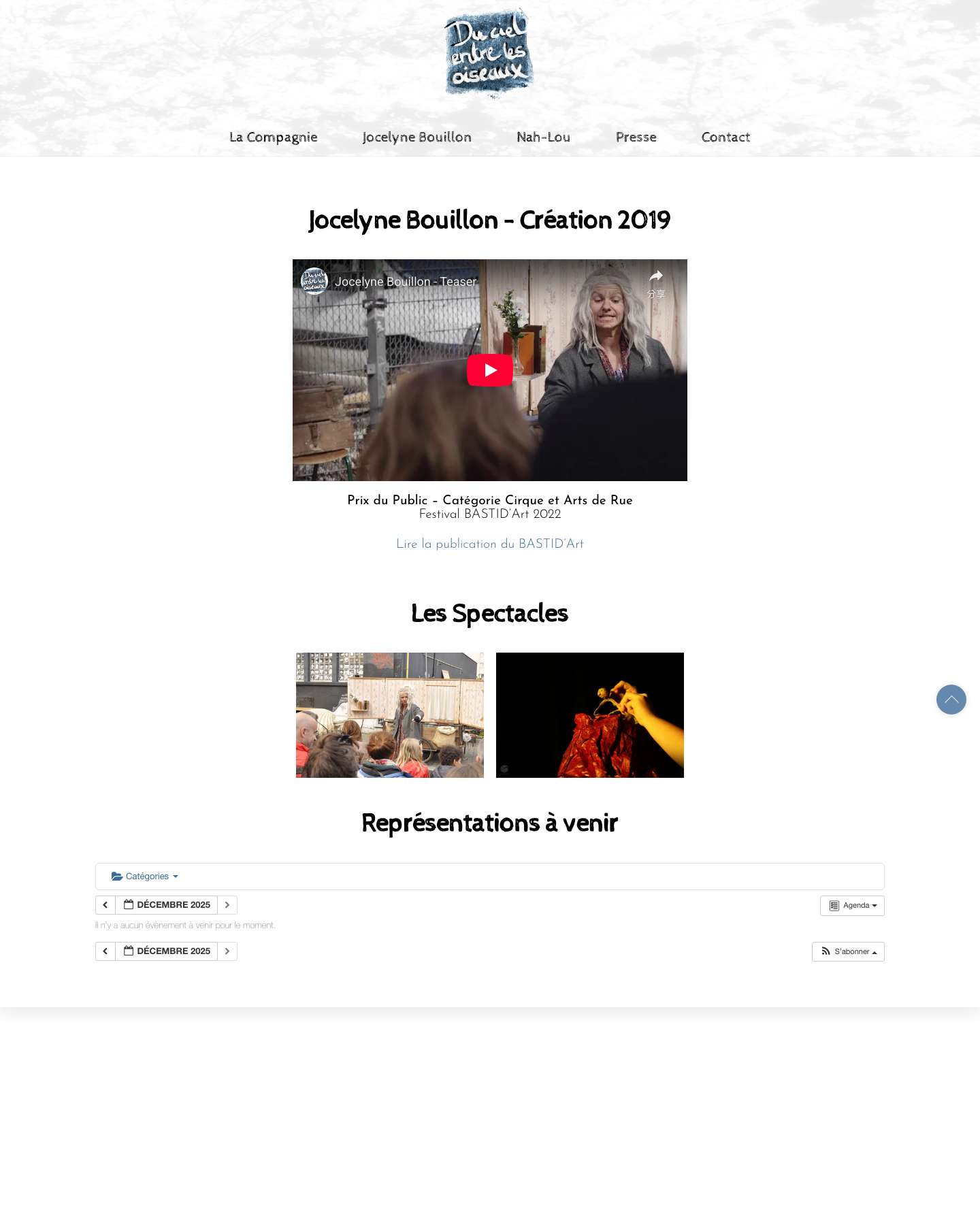 Compagnie Du Ciel entre les Oiseaux - Théâtre de rue et Marionnettes - Full Screenshot
