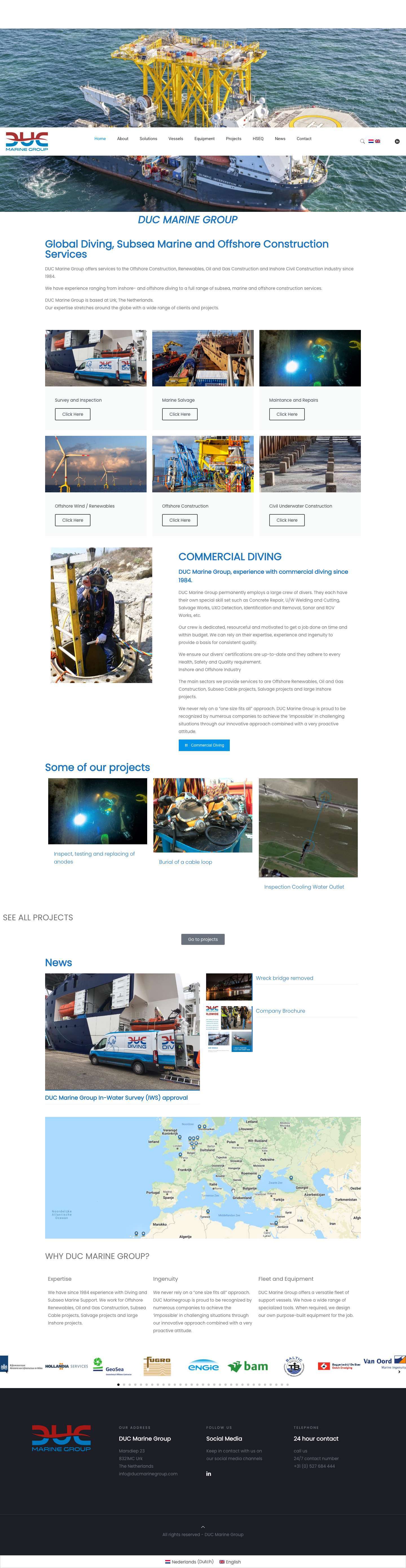 Home - DUC Marine Group - Full Screenshot