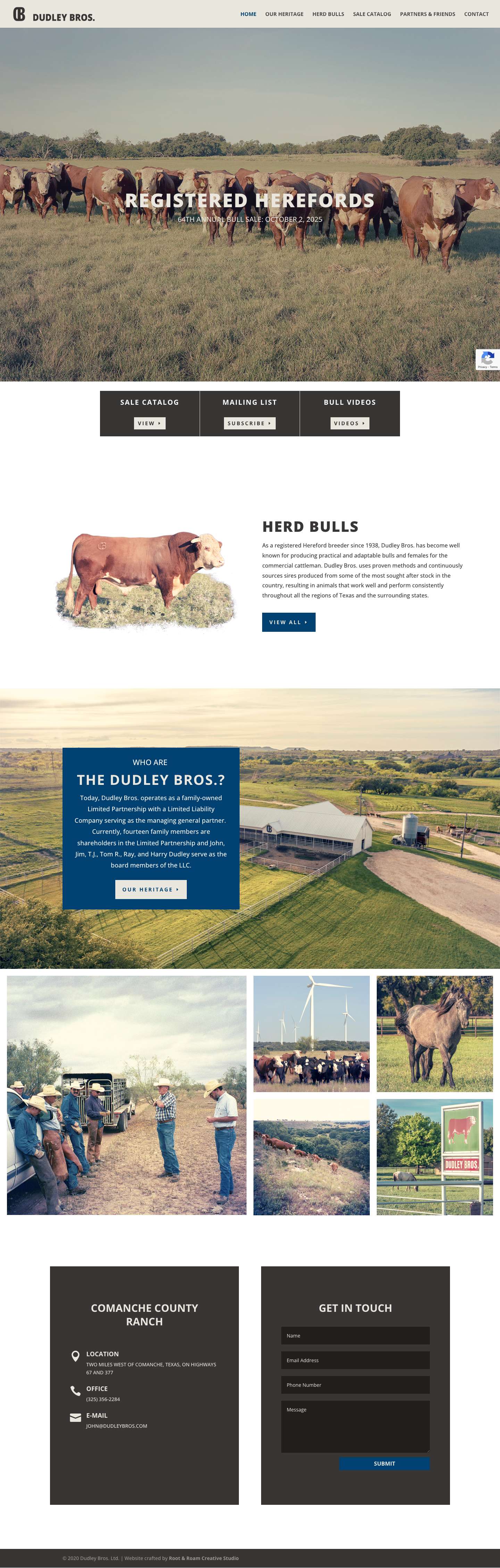 Dudley Bros. | Registered Herefords Since 1938 - Full Screenshot