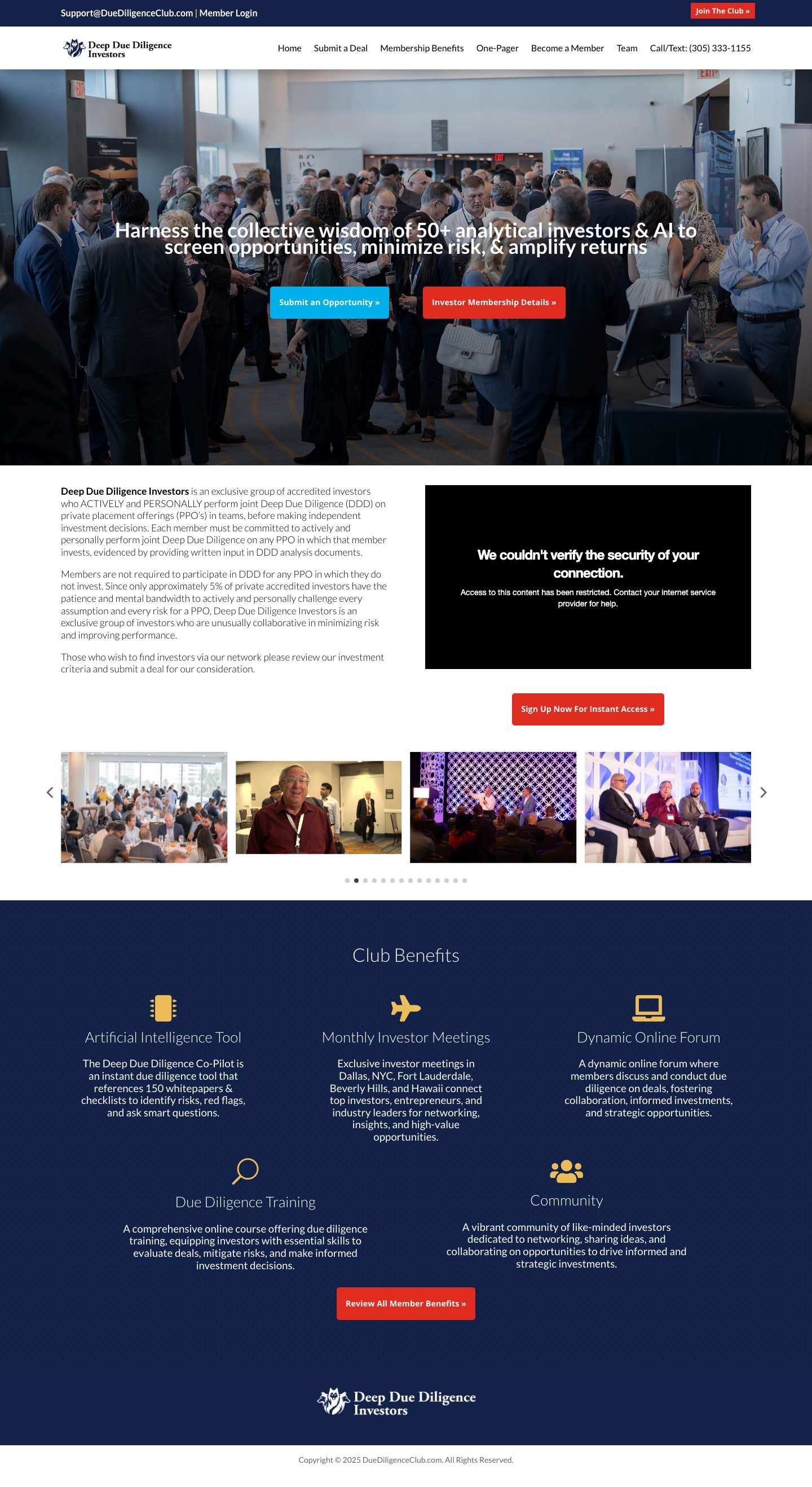 Deep Due Diligence Investors | - Full Screenshot