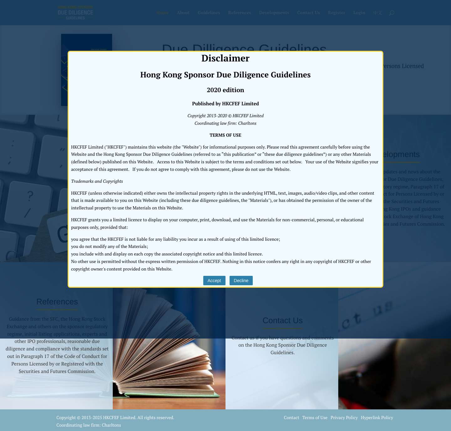 Hong Kong Sponsor Due Diligence Guidelines - Full Screenshot