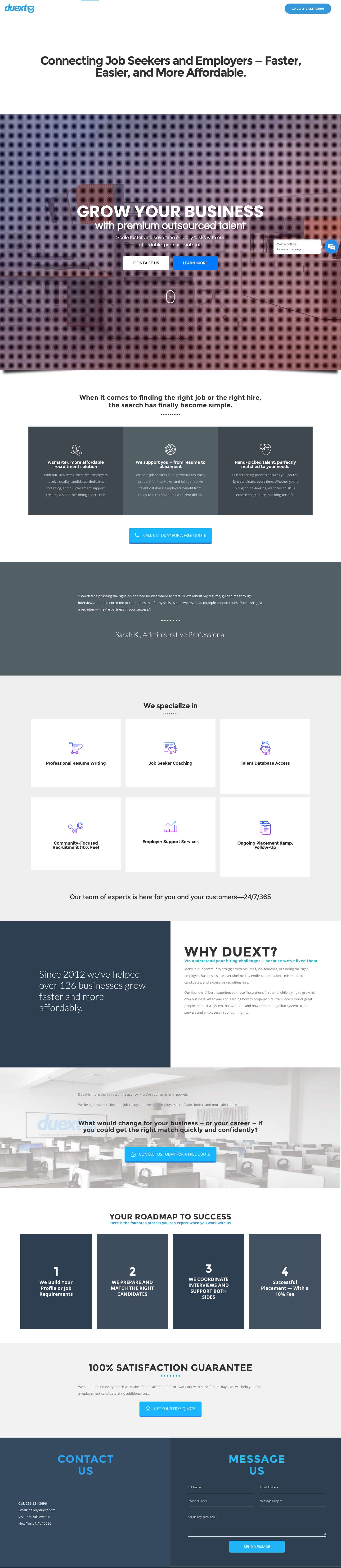 Duext – Object Oriented Team for your Business - Full Screenshot