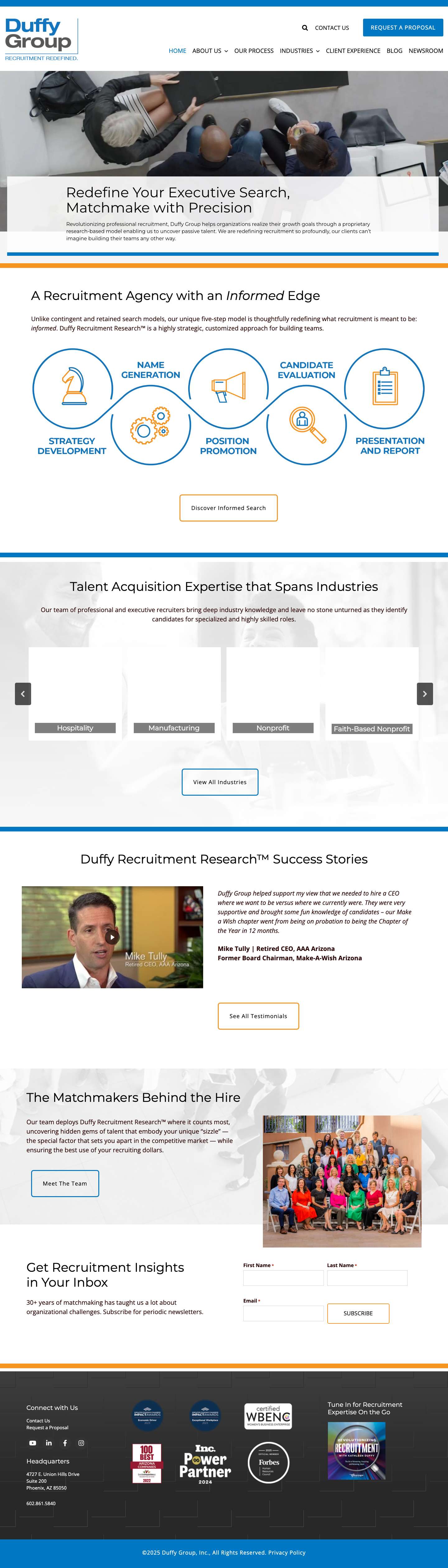 Duffy Group: Expert Professional & Executive Recruitment - Full Screenshot