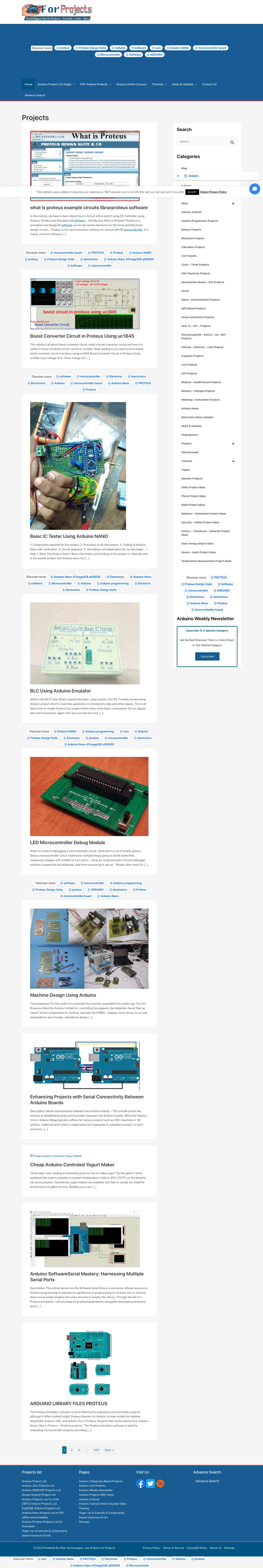 Use Arduino for Projects World Biggest Site for Arduino Projects - Tutorials - Ebooks - Project Ideas - Full Screenshot