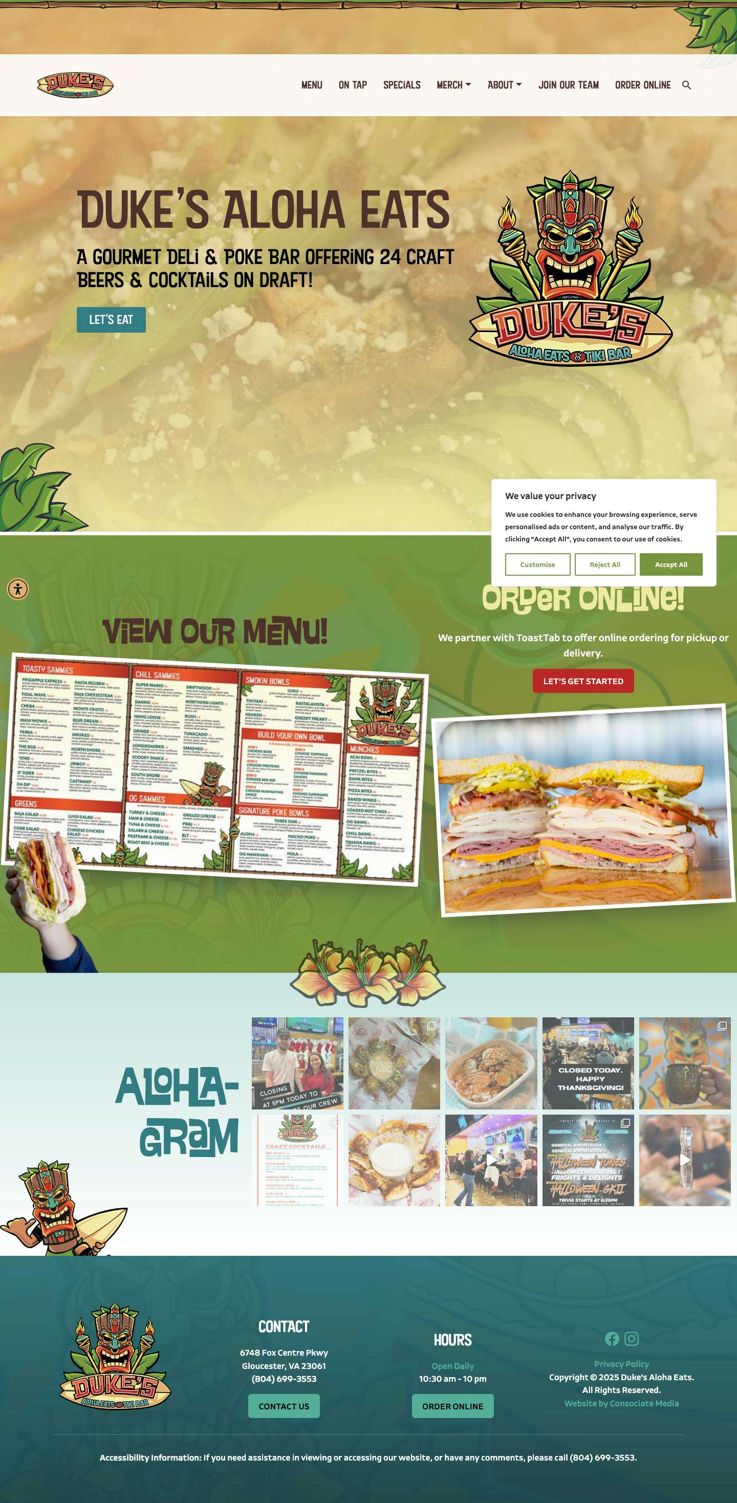 Home - Duke's Aloha Eats - Full Screenshot