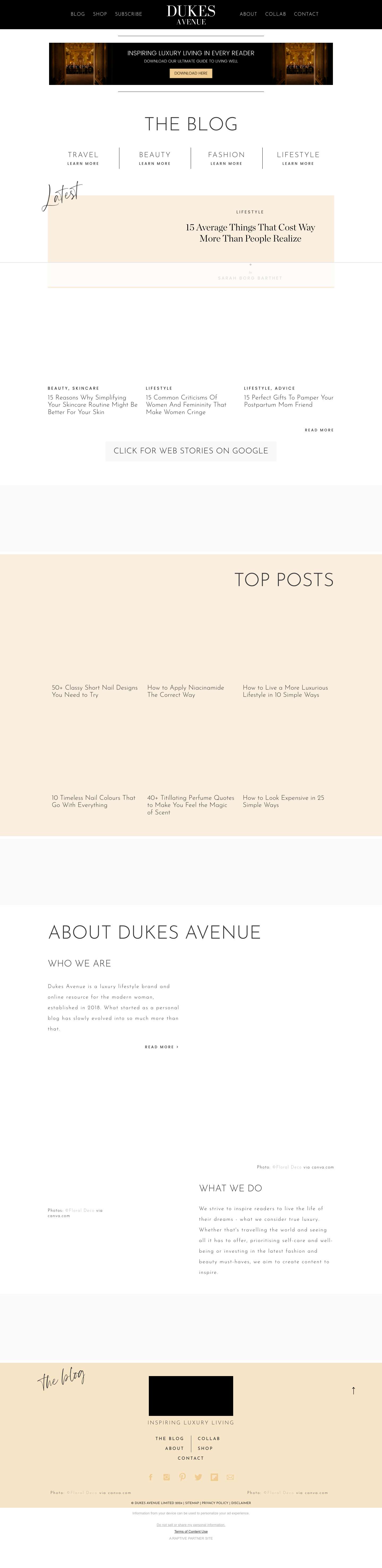Dukes Avenue - Inspiring Luxury Living - Full Screenshot