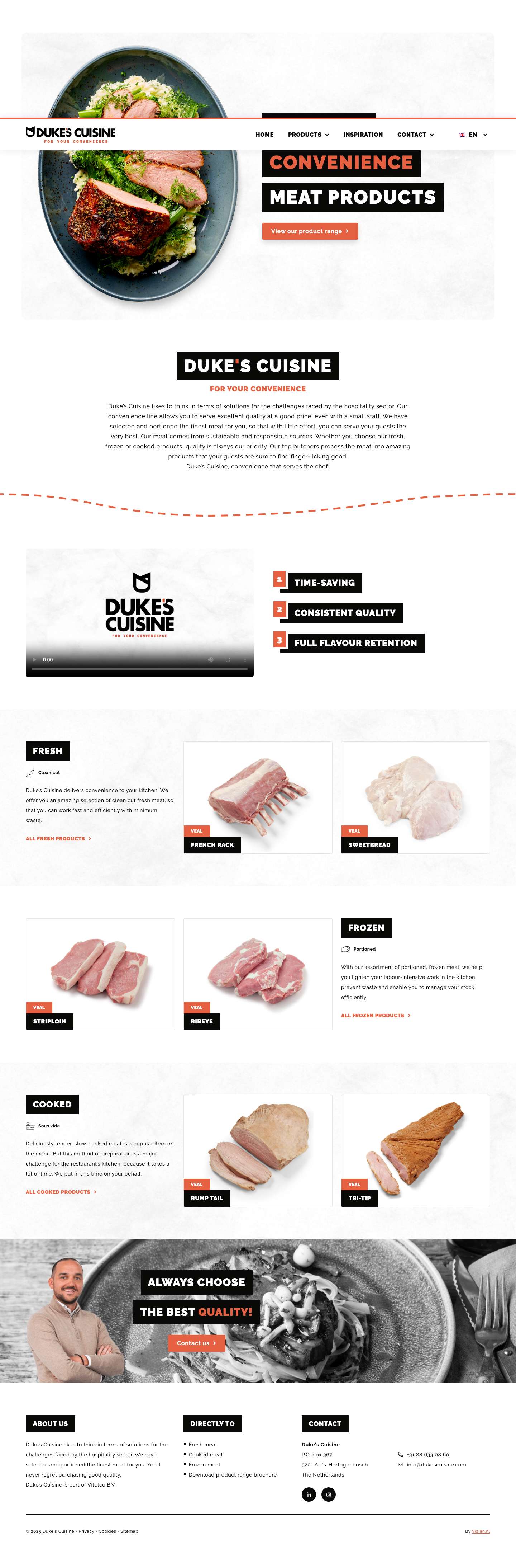 Home - Duke's Cuisine - Full Screenshot