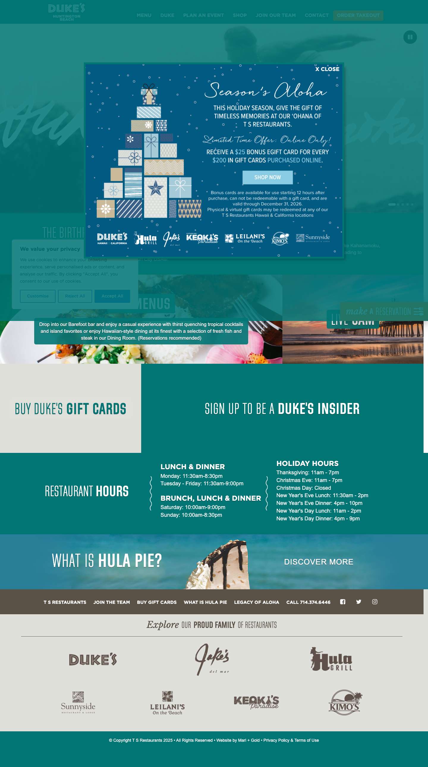 Duke's RestaurantsMobile menu iconMobile menu icon - Full Screenshot