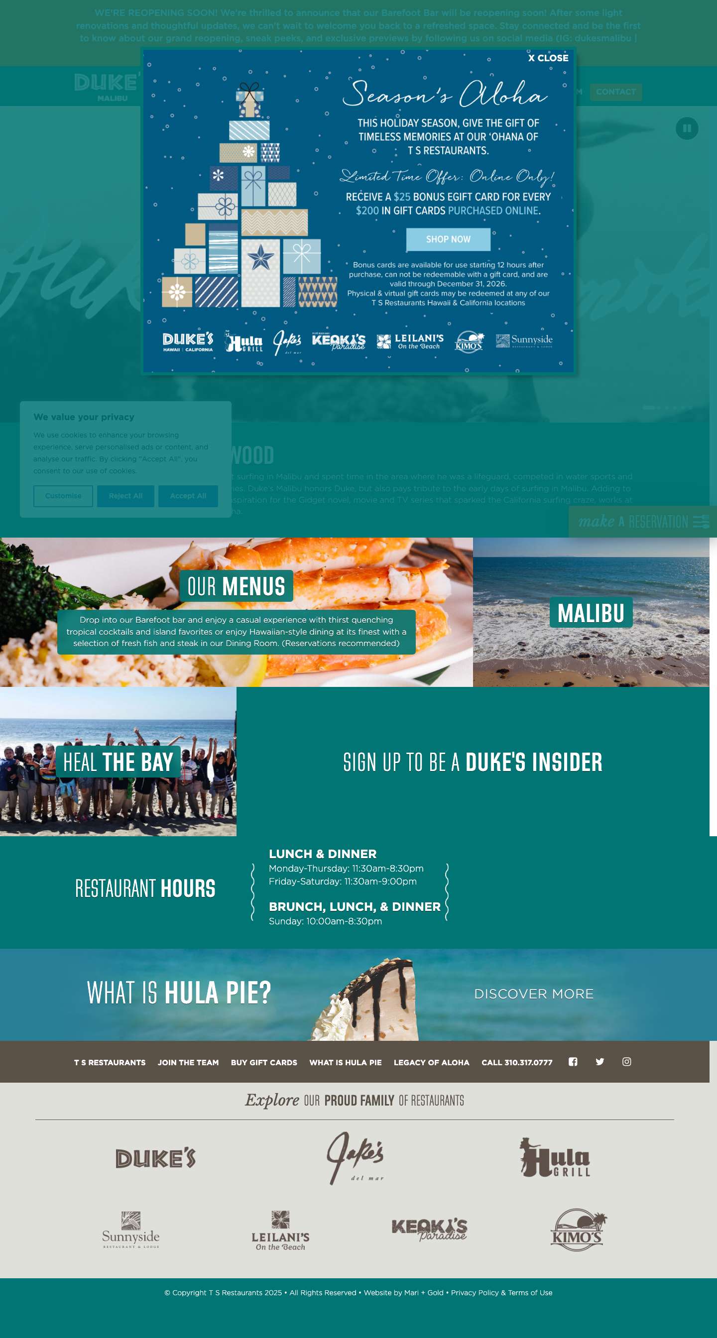 Duke's RestaurantsMobile menu iconMobile menu icon - Full Screenshot