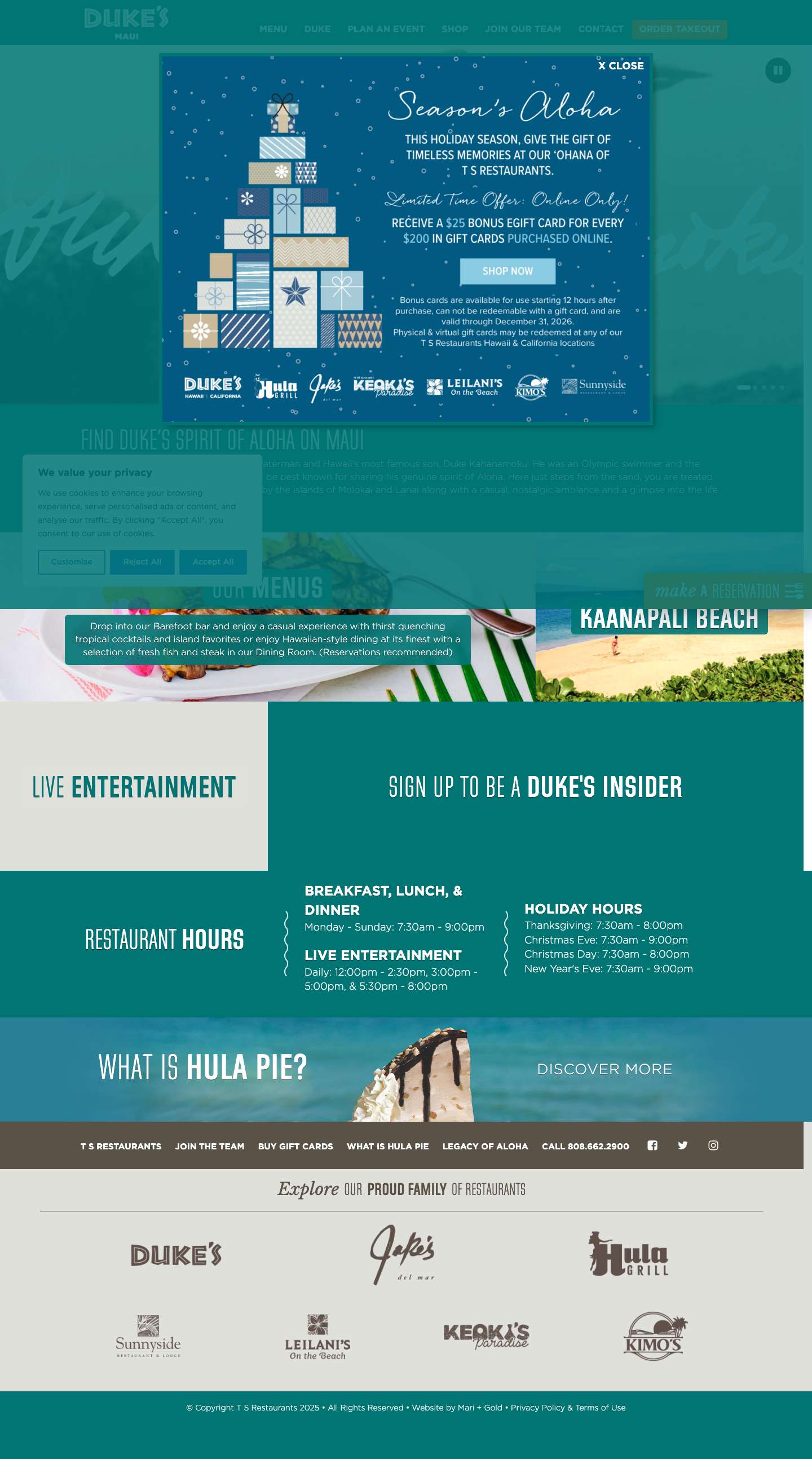 Duke's RestaurantsMobile menu iconMobile menu icon - Full Screenshot