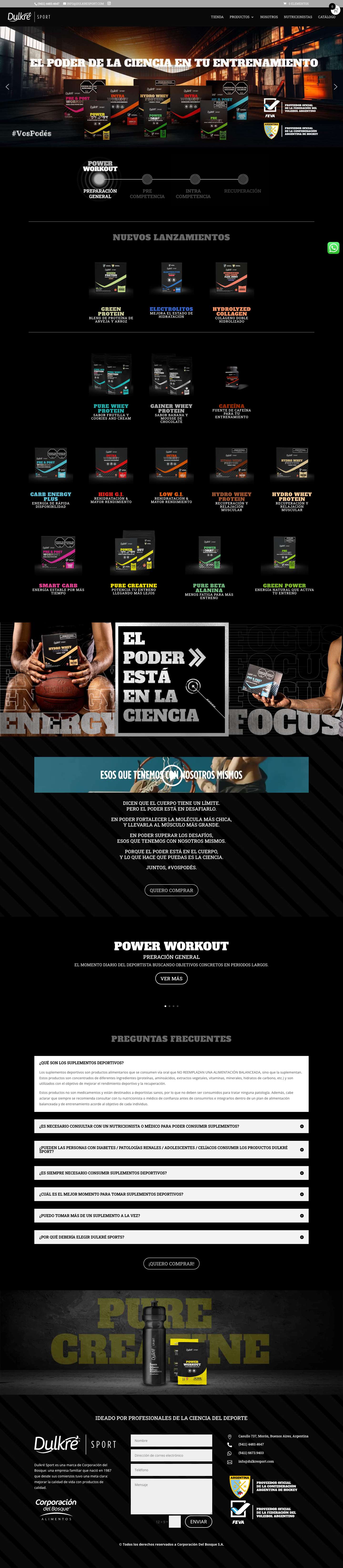 Dulkré Sport | El poder de la ciencia en tu entrenamiento - Full Screenshot