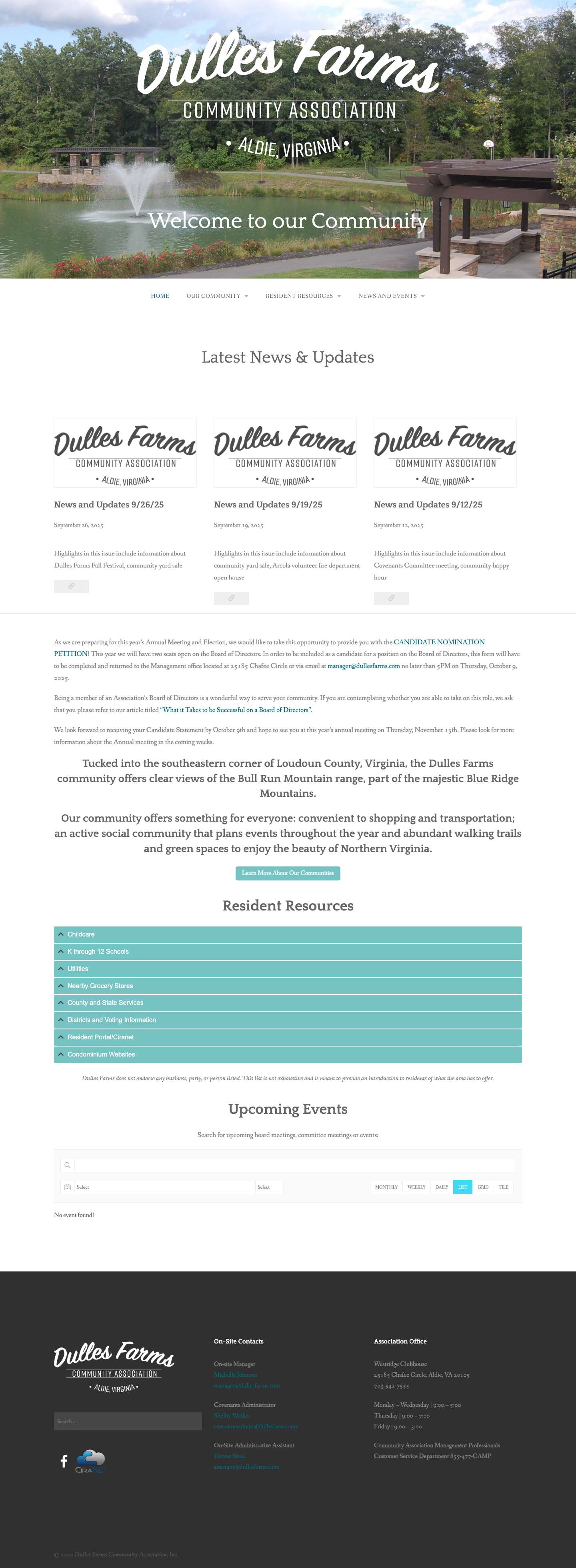 Dulles Farms – Community Association - Full Screenshot