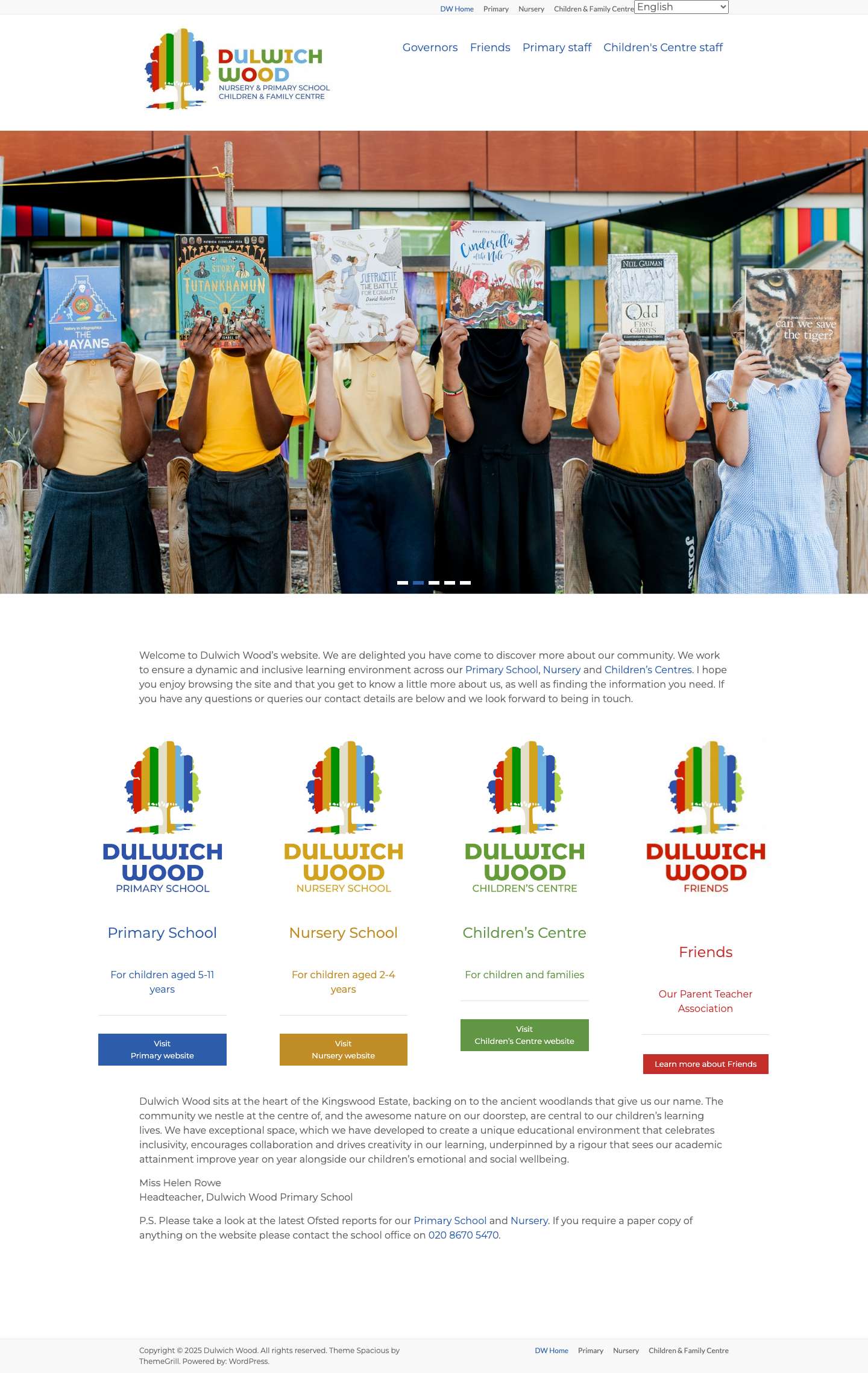 Dulwich Wood – Primary, Nursery schools and Children's Centres - Full Screenshot