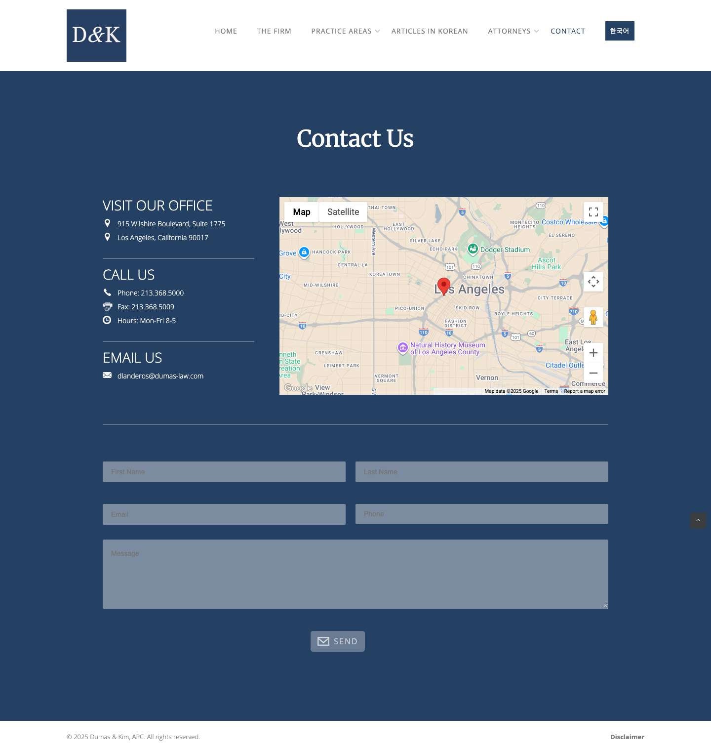 Dumas & Kim, APC | A Los Angeles law firm specializing in bankruptcy and commercial litigation – Dumas & Kim, APC - Full Screenshot