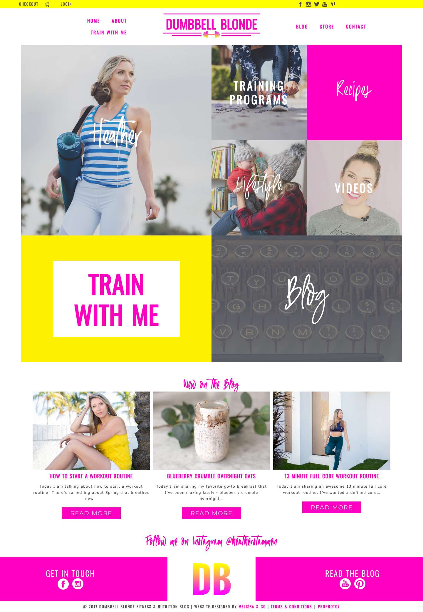 Home | Dumbbell Blonde Fitness & Nutrition Blog - Full Screenshot