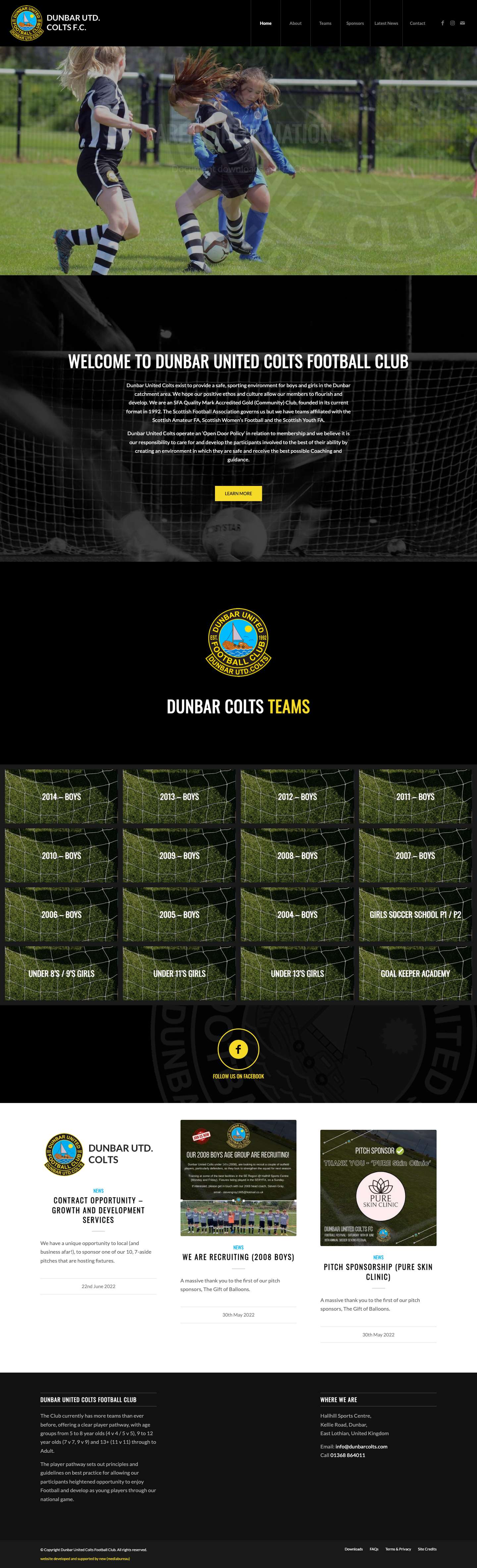Youth Football in Dunbar, East Lothian - Dunbar United Colts F.C.PreviousNextScroll to top - Full Screenshot