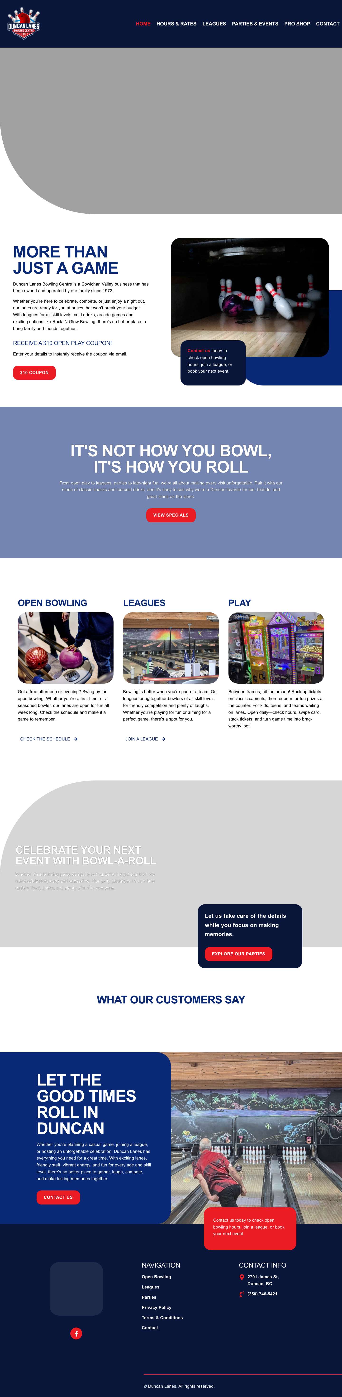 Duncan Lanes & Arcade – Family Entertainment Center - Full Screenshot