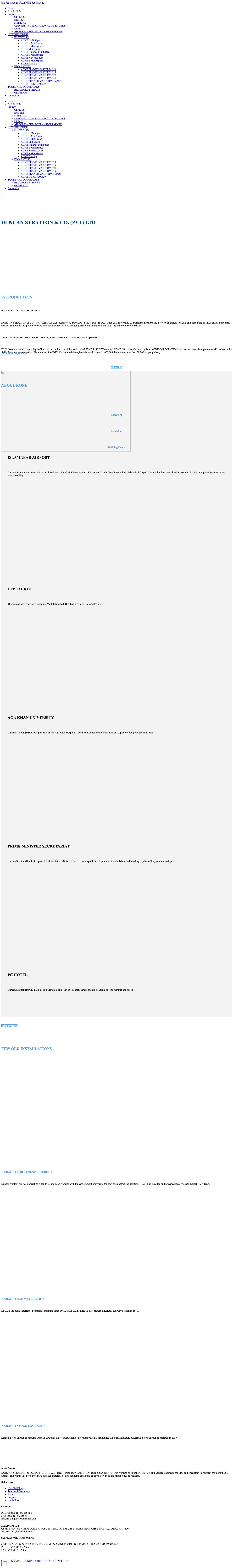 DUNCAN STRATTON & CO. (PVT) LTD Contact Us | KONE LIFTS - Full Screenshot