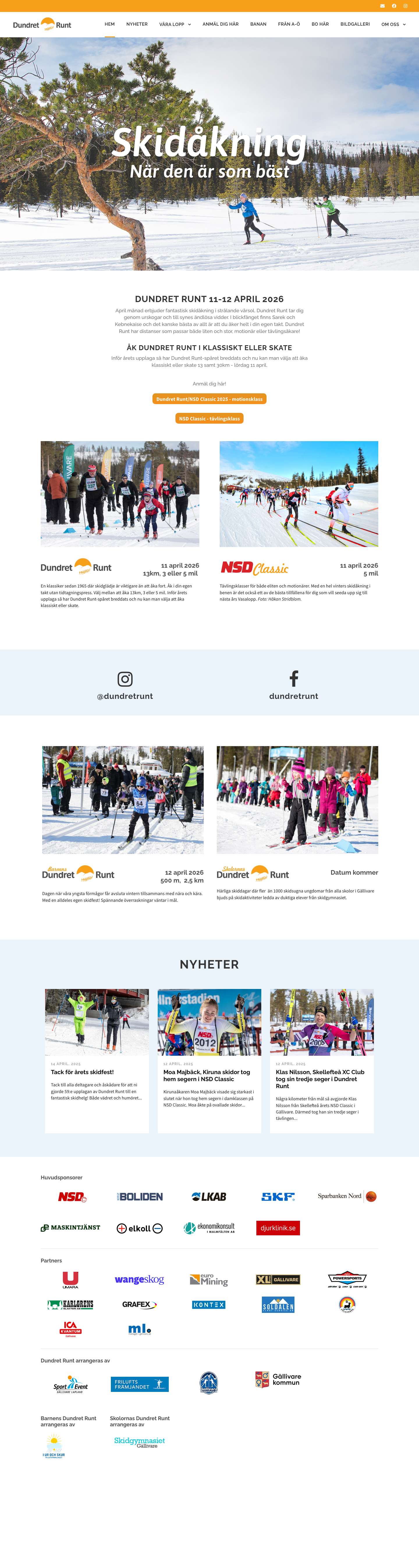 Dundret Runt – Vinterns stora skidfest i Gällivare - Full Screenshot