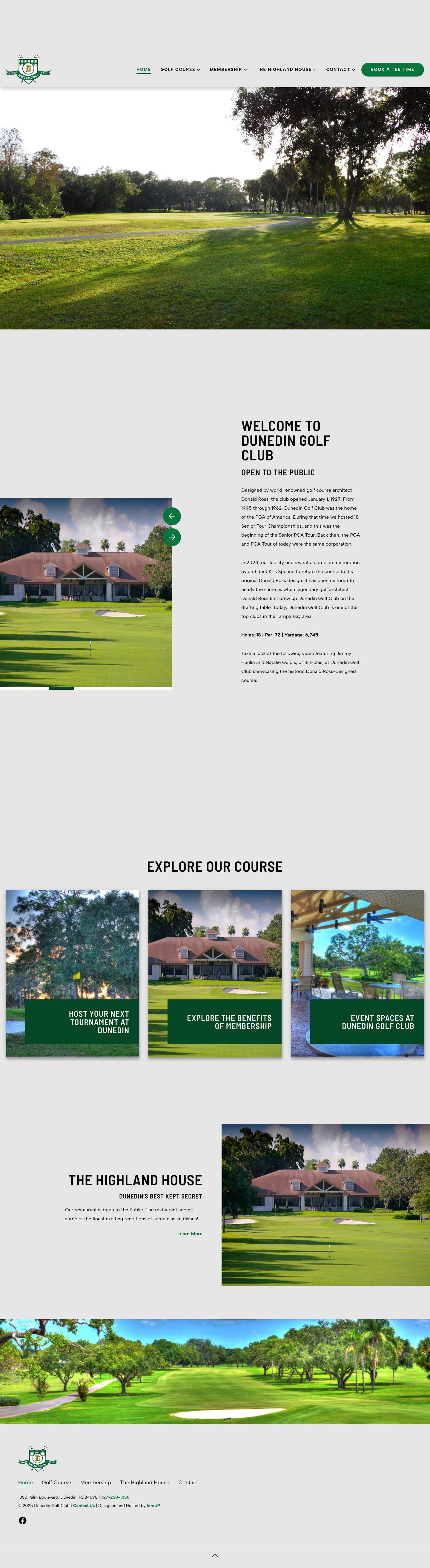 Dunedin Golf Club – Dunedin, FL – Magnificent Golf, Superb Amenities, Outstanding Service - Full Screenshot