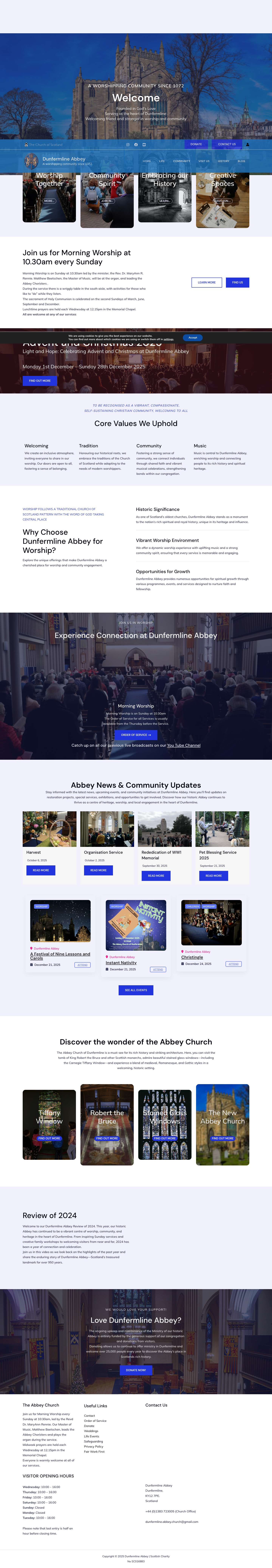 Dunfermline Abbey – A worshipping community since 1072 - Full Screenshot