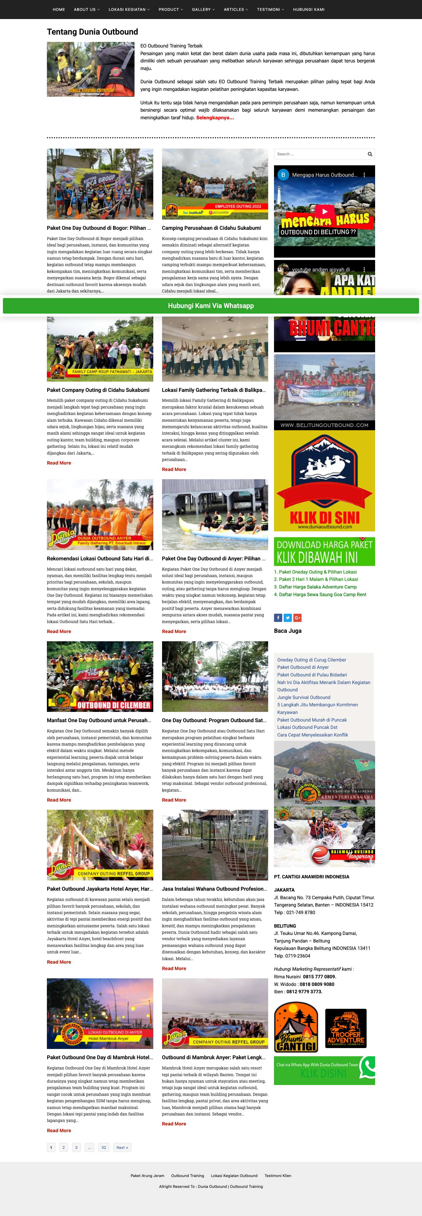 EO Outbound Training l Company Outing l Family Gathering - Full Screenshot