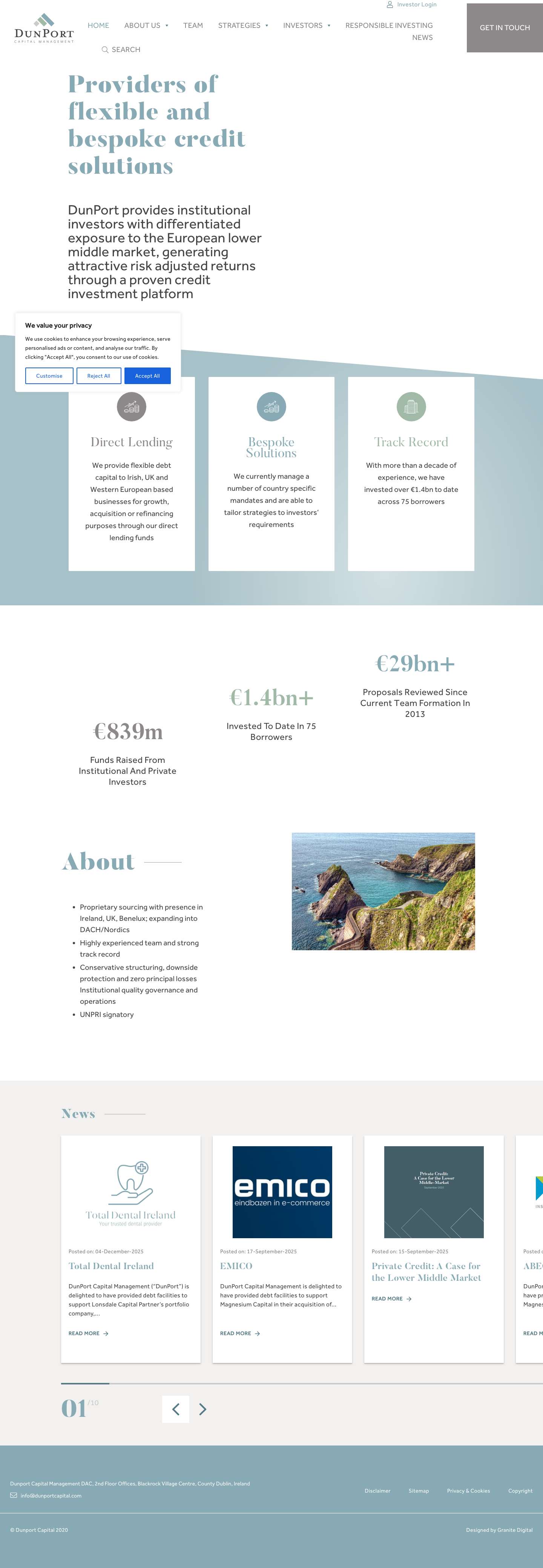 DunPort Capital Management - Flexible and Bespoke Credit Solutions for SMEs - Full Screenshot