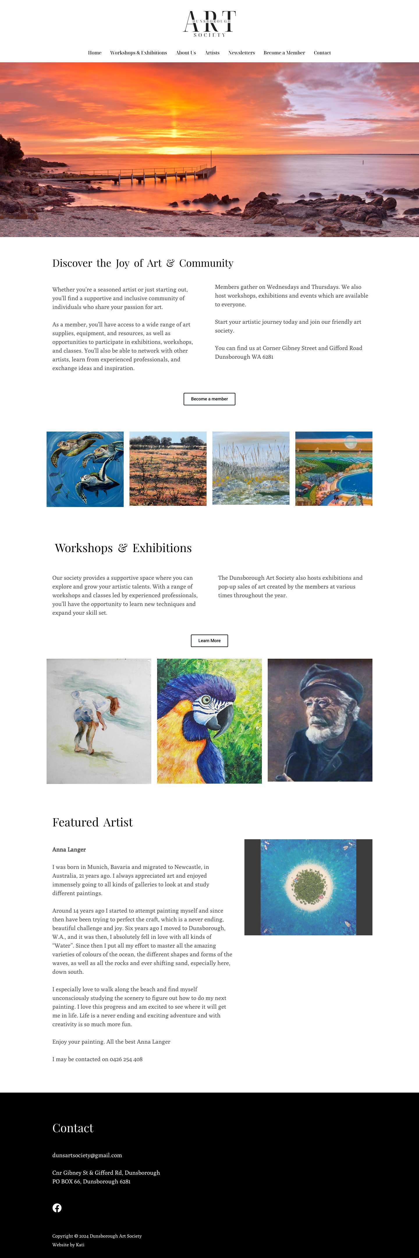 Dunsborough Art Society - Full Screenshot