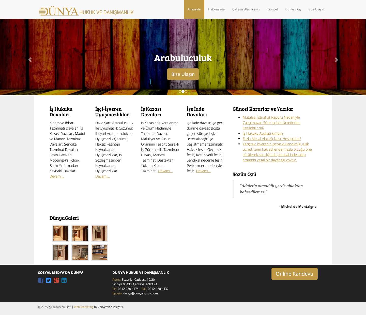 Anasayfa - İş Hukuku Avukatı - Full Screenshot
