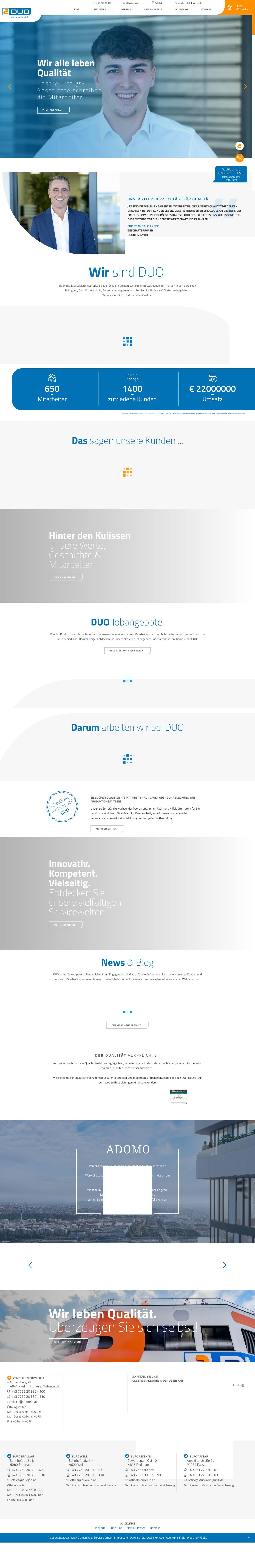 DUO – Innovativ. Kompetent. Vielseitig. - Full Screenshot