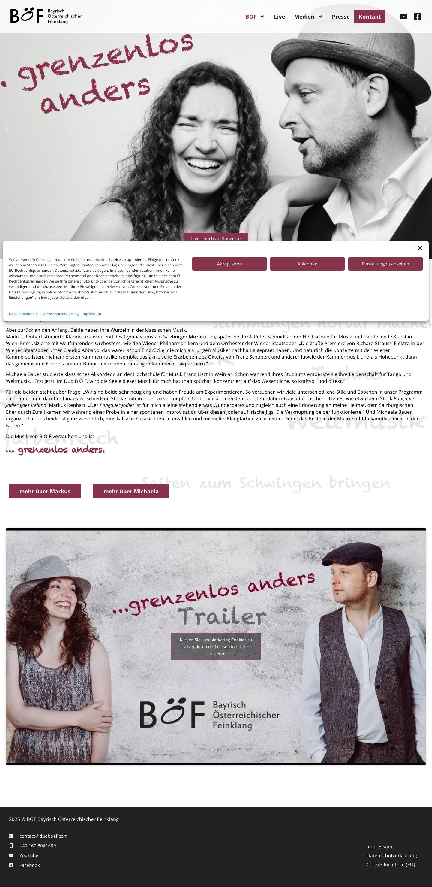 Böf - BÖF Bayrisch Österreichischer Feinklang - Full Screenshot