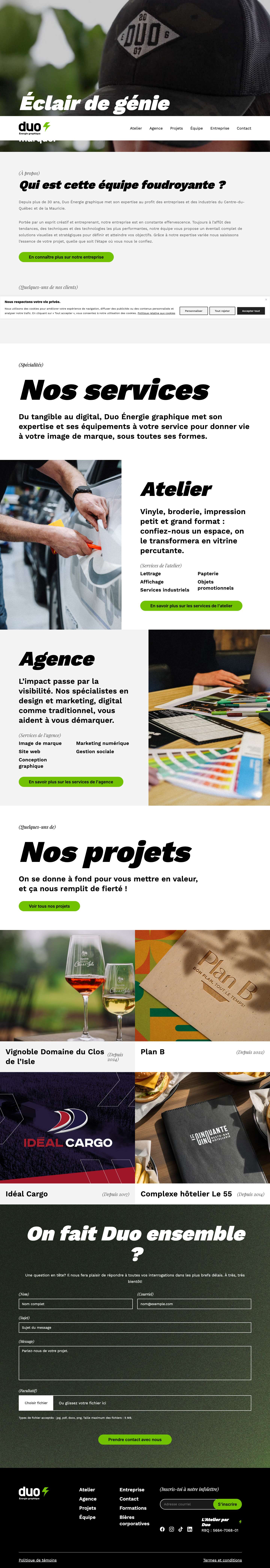 Accueil - Duo Énergie Graphique - Full Screenshot
