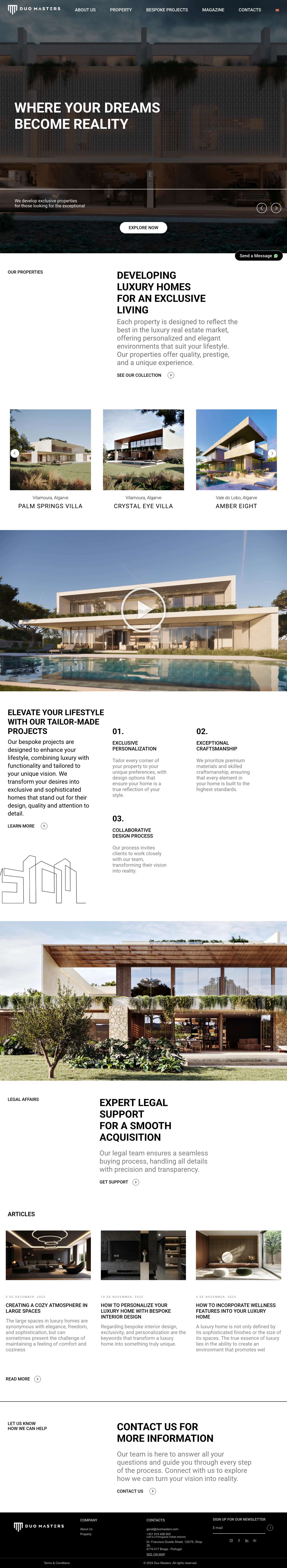 Duo Masters - Luxury properties - Full Screenshot