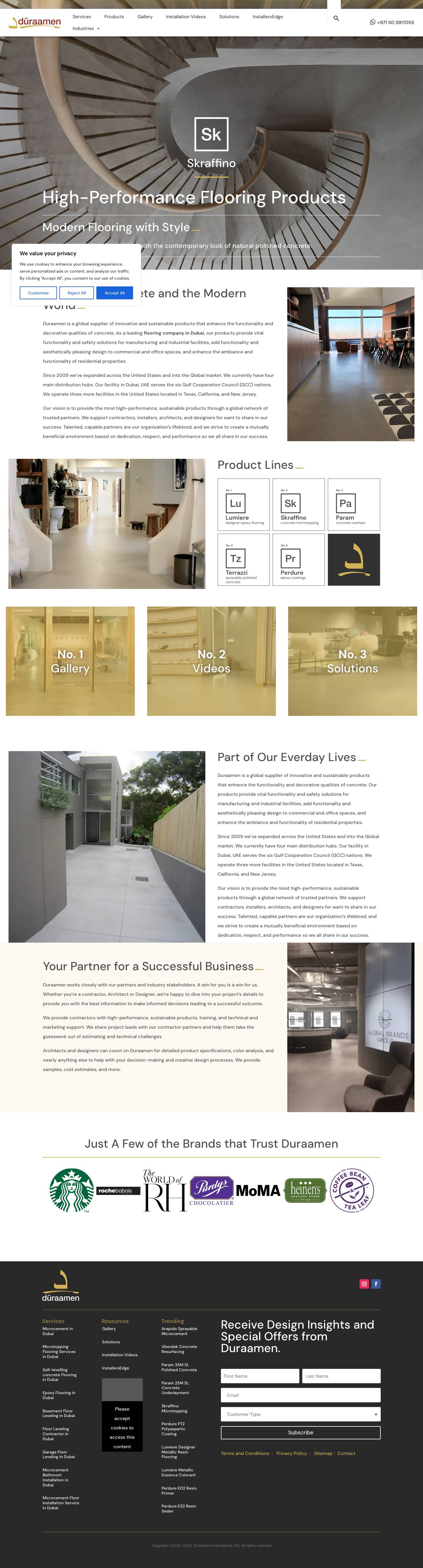 Supplier Of Microcement And Resin Floors In The UAE And GCC - Full Screenshot