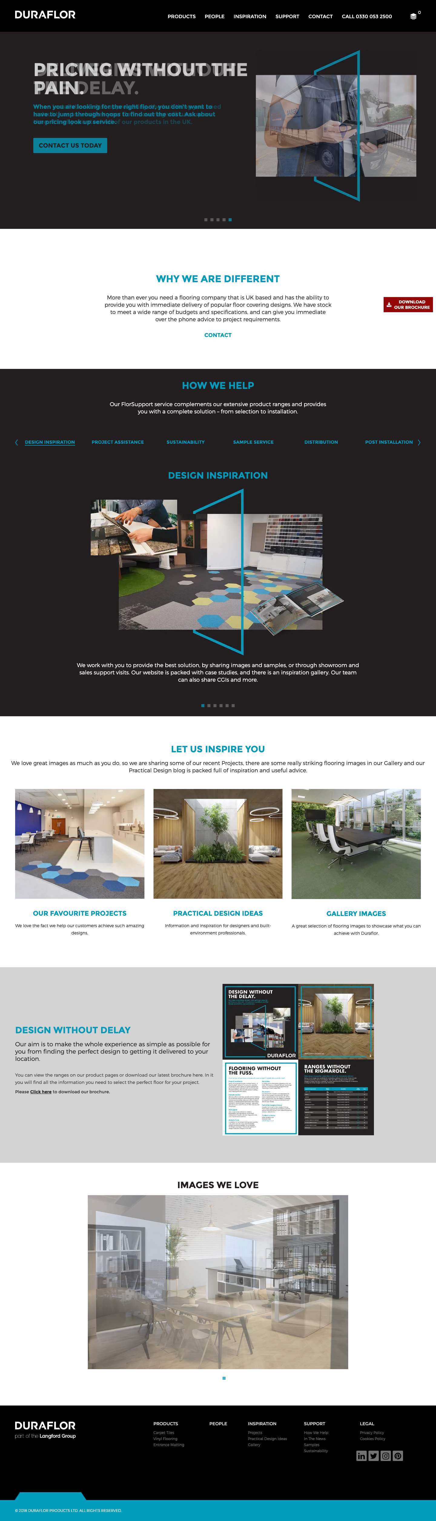 Carpet Tiles | Vinyl Flooring | Entrance Matting | Duraflor - Full Screenshot