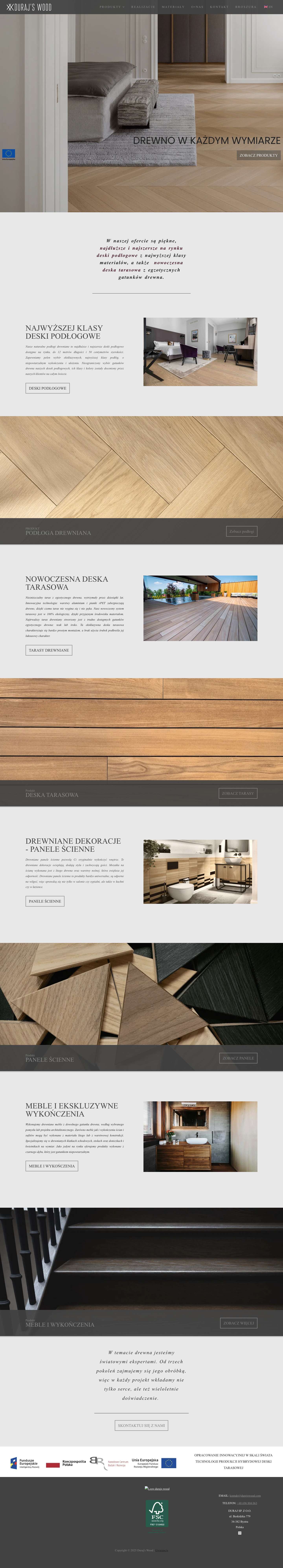 Duraj's Wood - Drewno w każdym wymiarze - Deska tarasowa i podłogowa - Full Screenshot