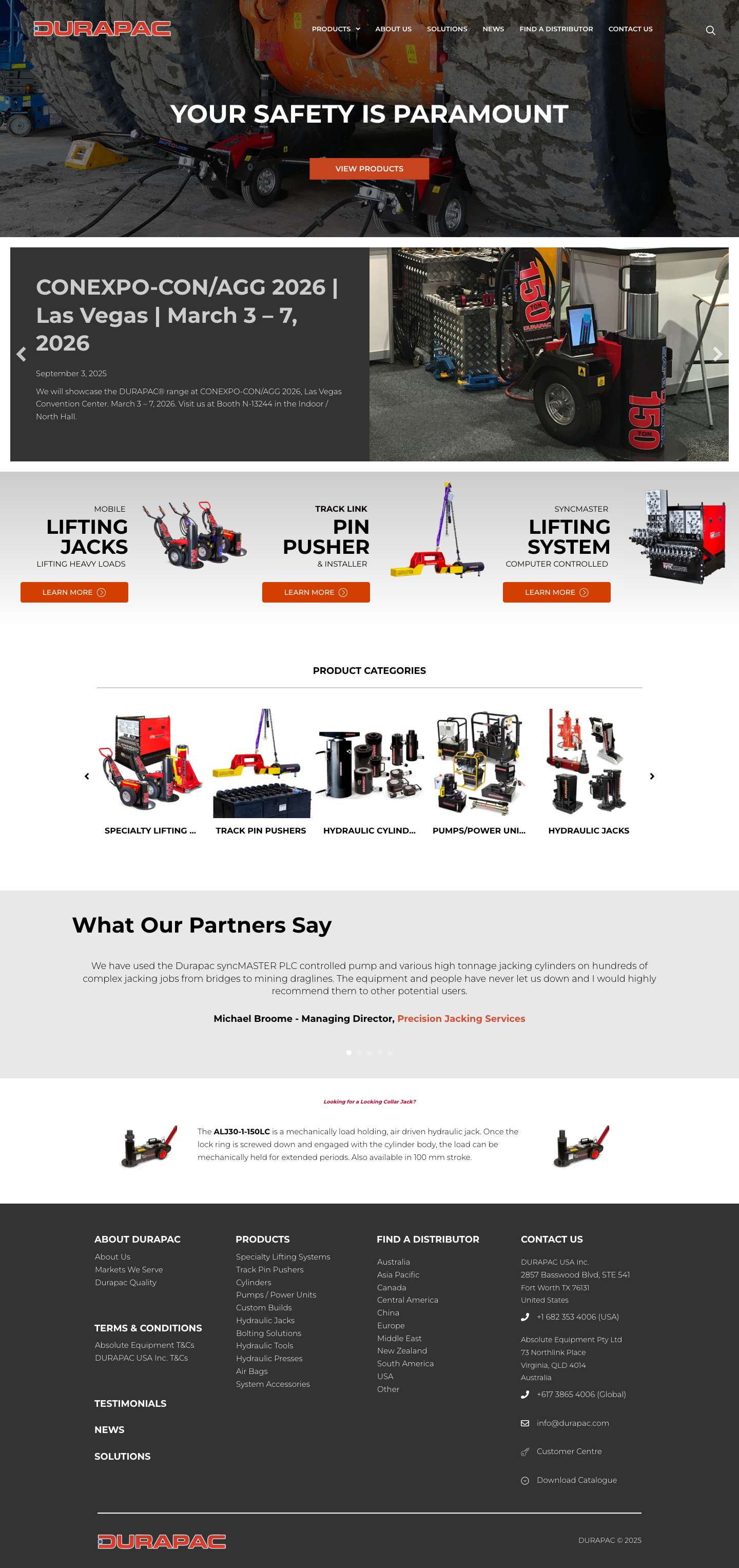 Home - Durapac - Full Screenshot