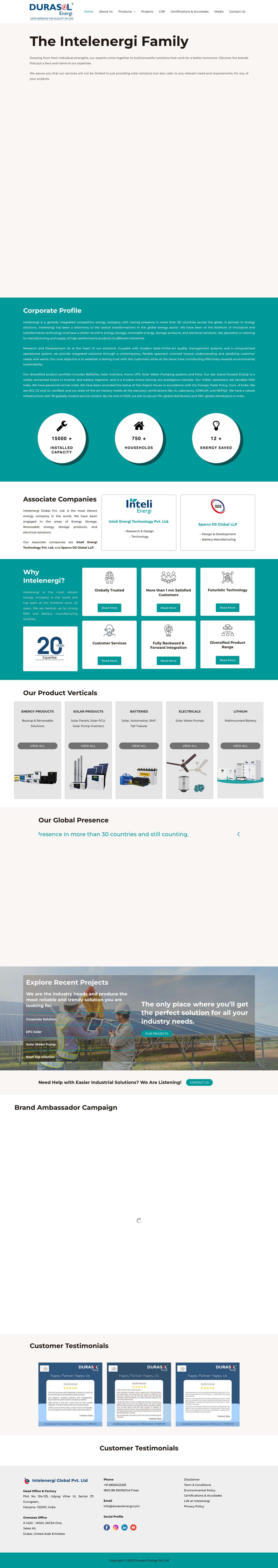 Home- Durasol Energi -Lets improve Quality of life - Full Screenshot