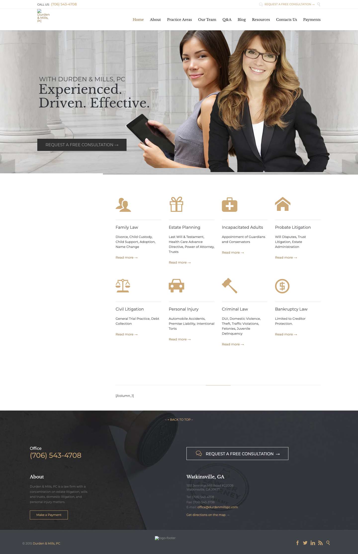 Durden & Mills, PC – Durden & Mills, PC - Full Screenshot