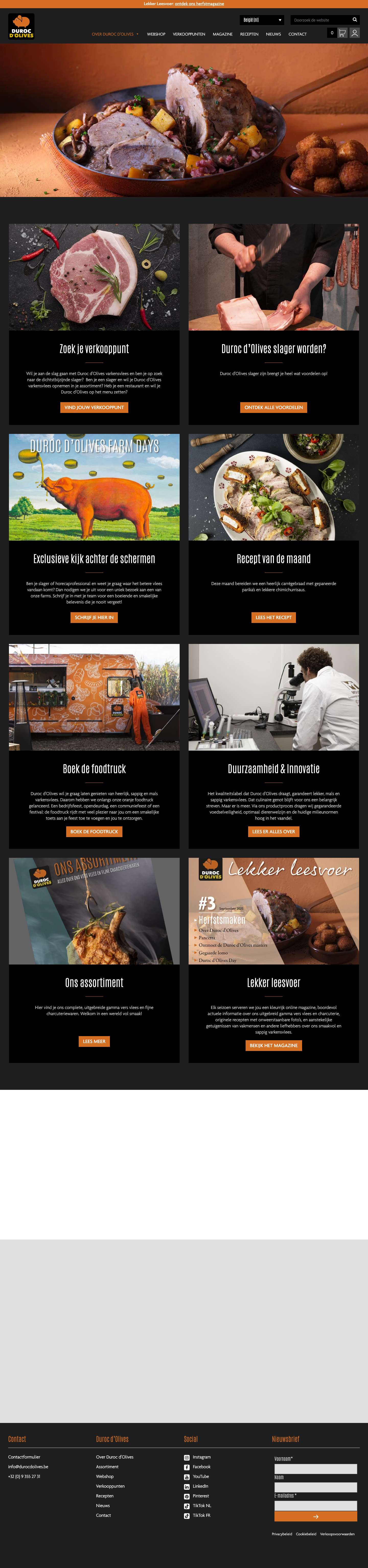 Home - Duroc d'Olives - Full Screenshot