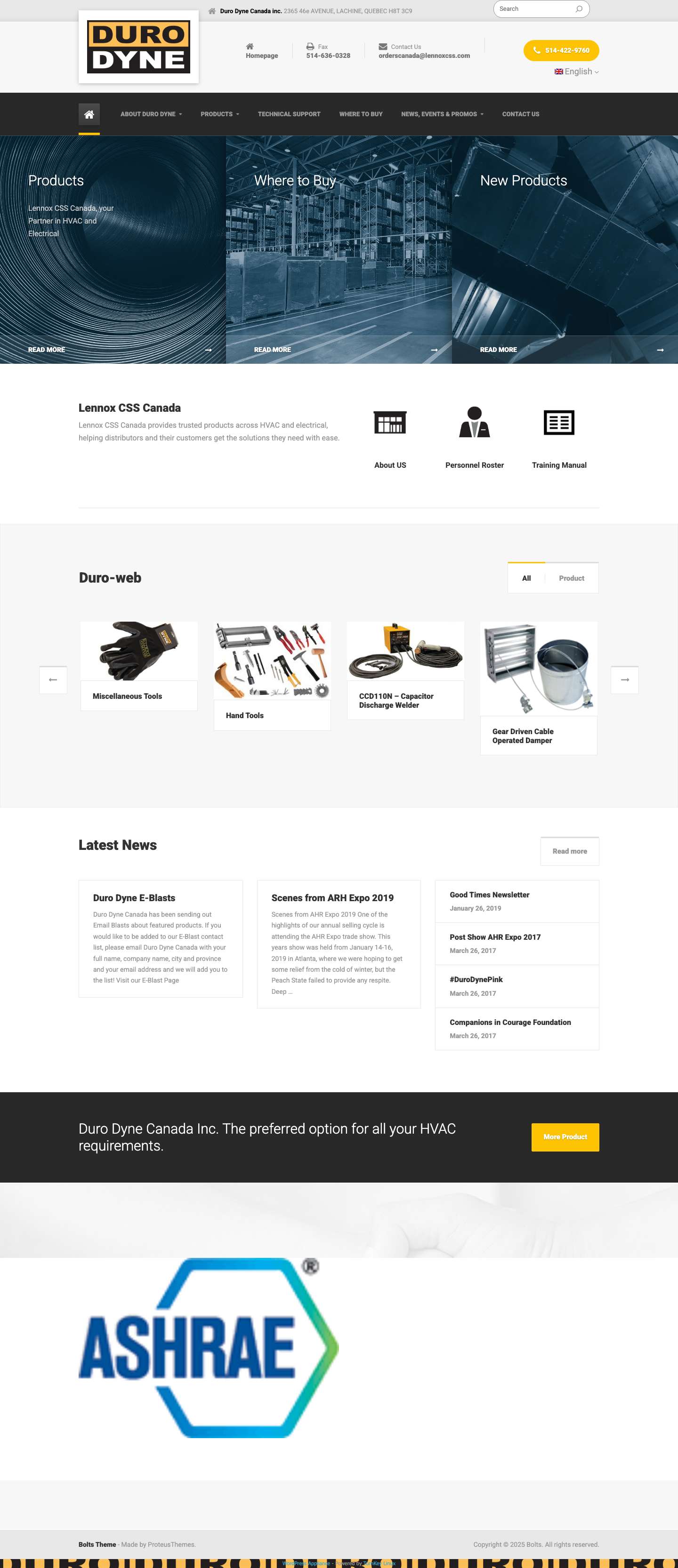 Duro Dyne Canada Inc. - Full Screenshot