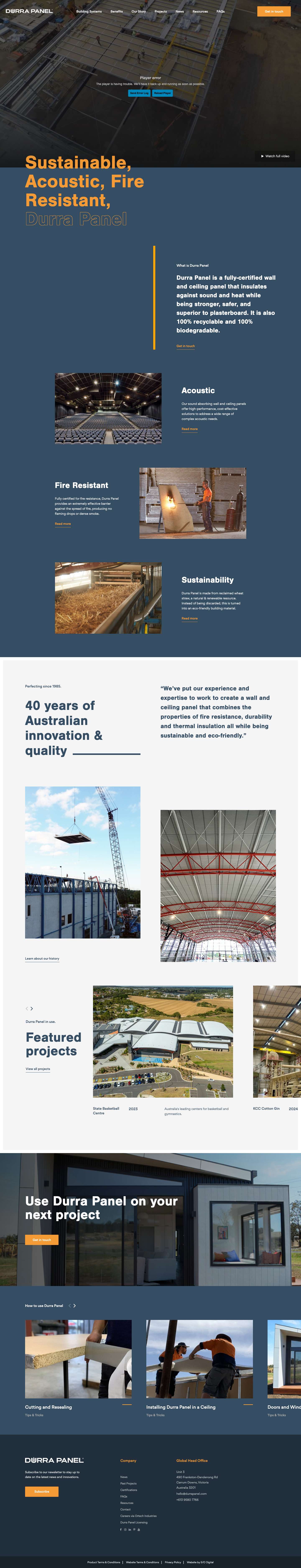 Durra Panel | Compressed Straw Wall & Ceiling Panels - Full Screenshot