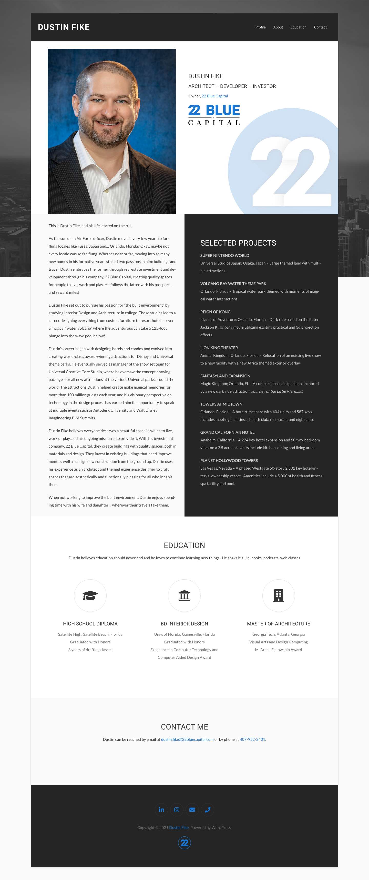 Dustin Fike – Architect – Developer – Investor - Full Screenshot