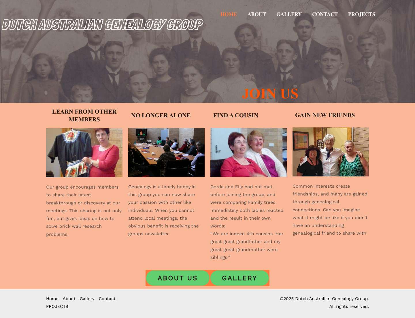 Dutch Australian Genealogy Group – Genealogy - Full Screenshot