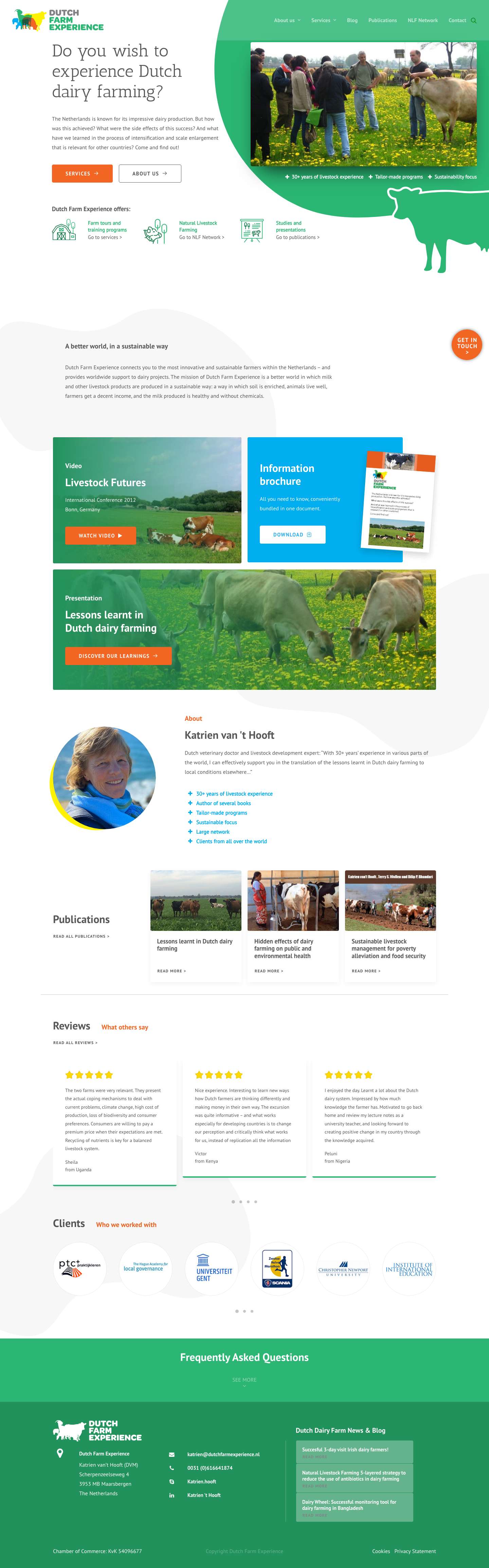 Experience Dutch dairy farming | Dutch Farm Experience - Full Screenshot