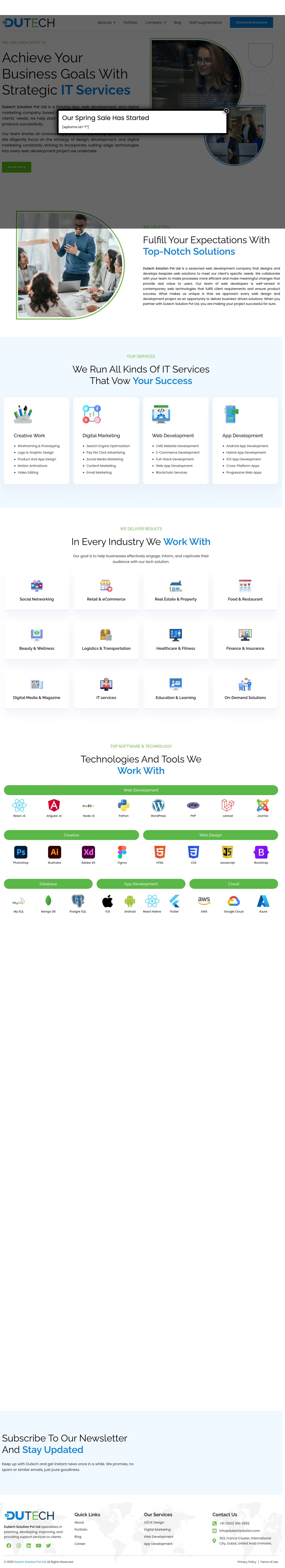 Best Web Design | Digital Marketing Agency | Dutech Solution - Full Screenshot