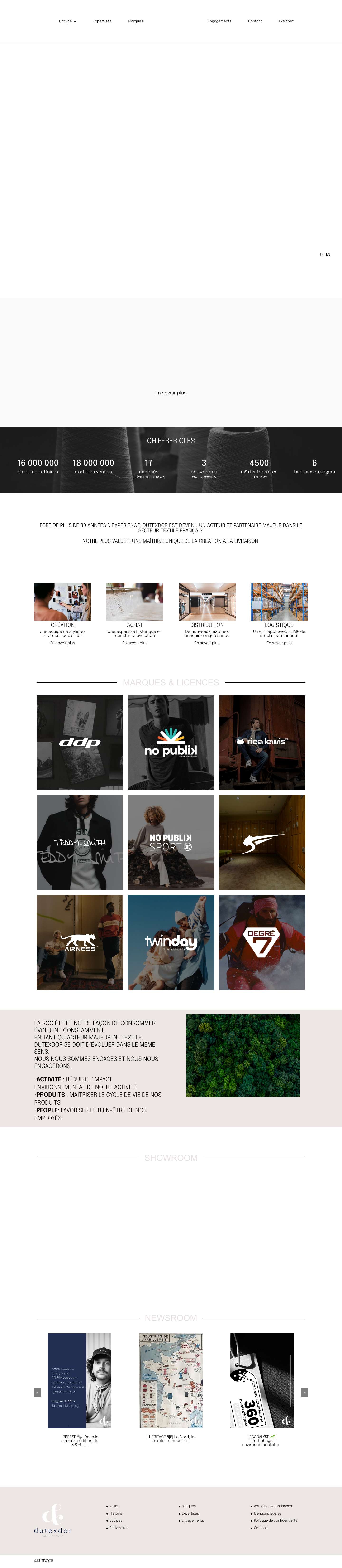 Accueil - DUTEXDOR - Full Screenshot