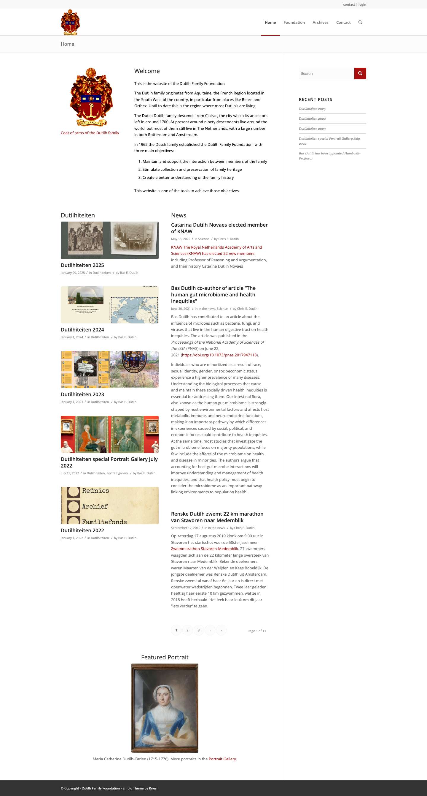 Dutilh Family Foundation - Full Screenshot